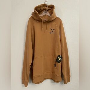 Burlebo Fleece Hoodie Duck And Dog in Light Brown - Mens Size XL